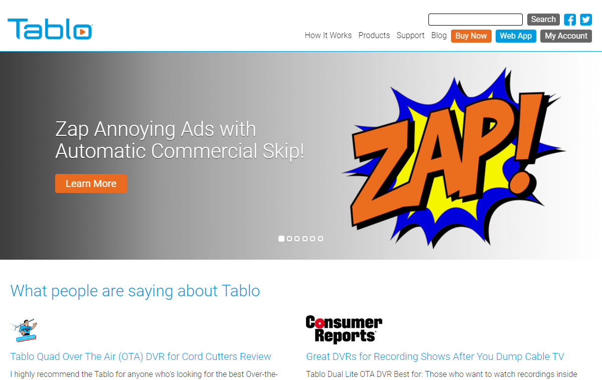 Tablo TV Website